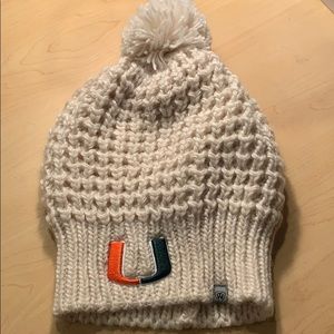 Miami Hurricanes Knit Hat with Pom